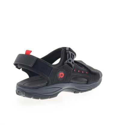Dunham Nolan Water Friendly CH9116 Mens Black Leather Sport Sandals Shoes
