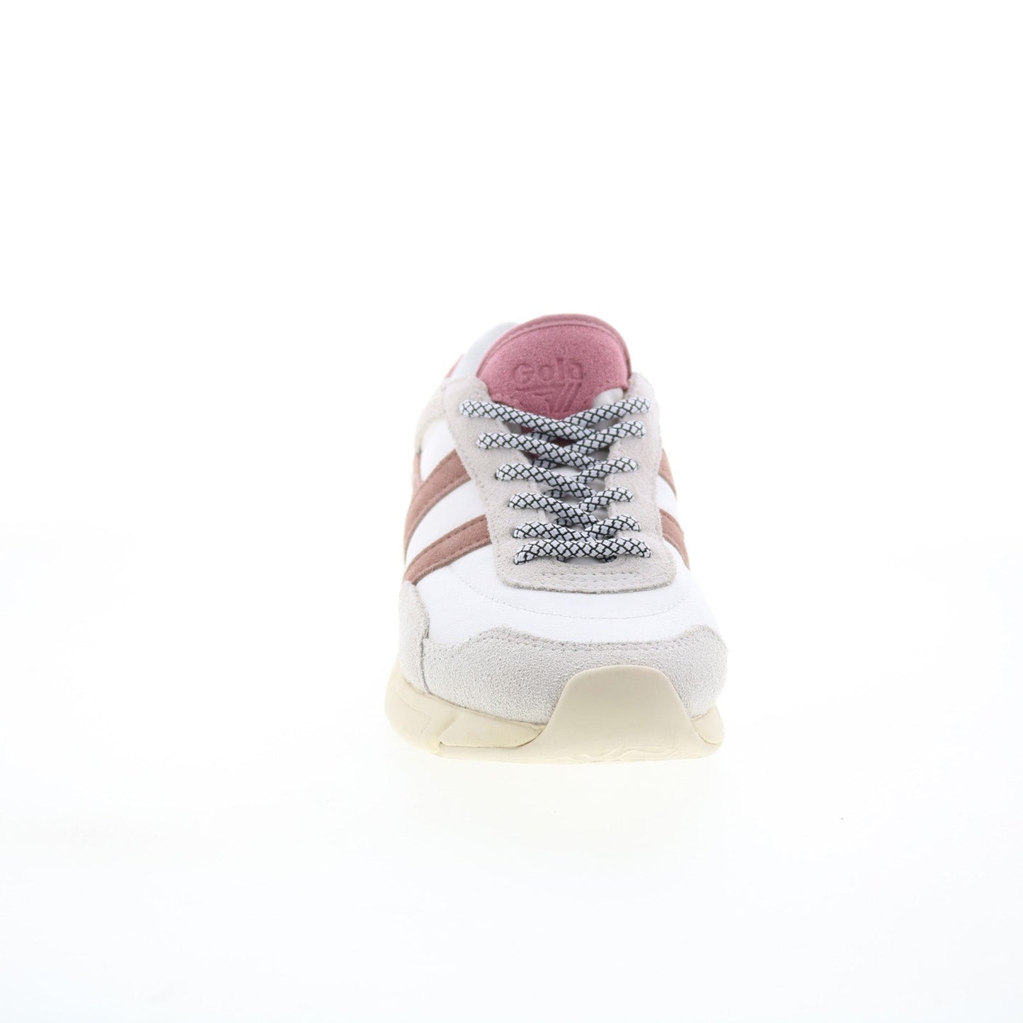 Gola Eclipse Pure CLB400 Womens White Suede Lace Up Lifestyle Sneakers Shoes