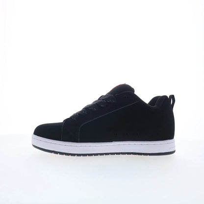 DC Court Graffik 300529-BW5 Mens Black Nubuck Skate Inspired Sneakers Shoes