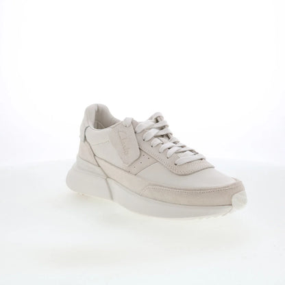Clarks Craft Pace 26179691 Mens White Leather Lifestyle Sneakers Shoes