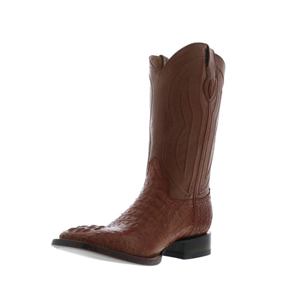 Ferrini Caiman Crocodile S-Toe 1049302 Mens Brown Wide Cowboy Western Boots