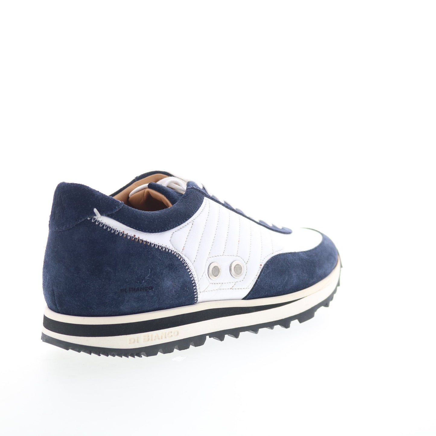 Di Bianco Daytona Calfskin Mens White Suede Lifestyle Sneakers Shoes