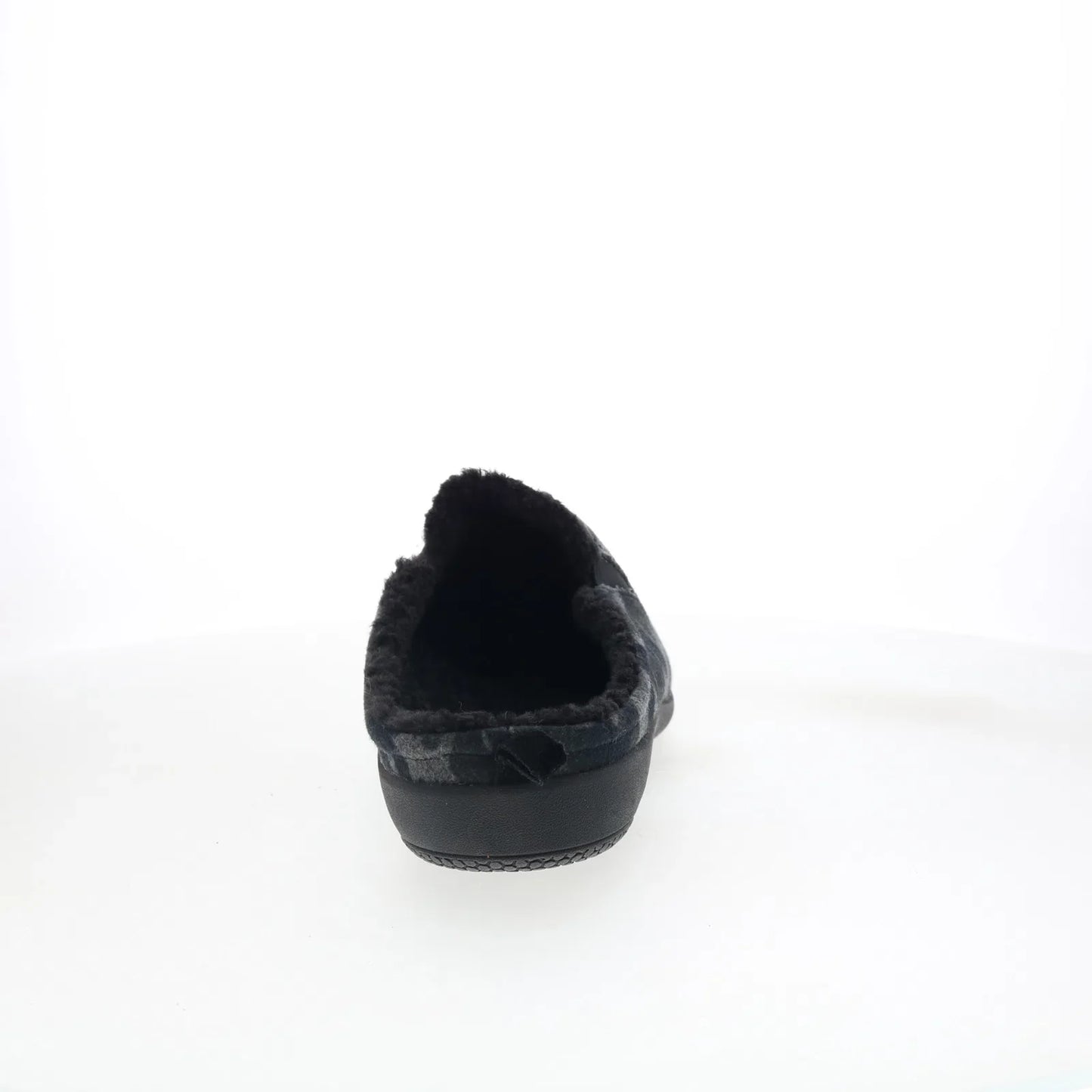 Spenco Dundee Wool SP2003BCM Mens Black Suede Slip On Clogs Slippers Shoes
