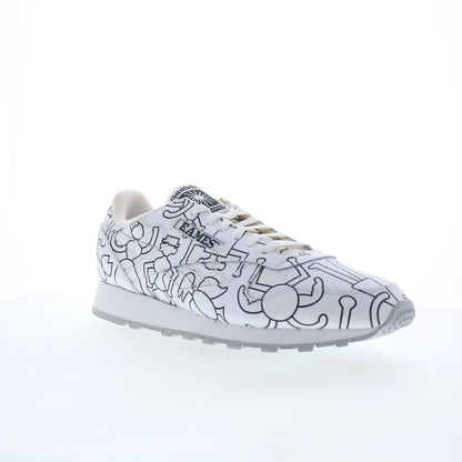 Reebok Eames Classic Leather Mens White Leather Lifestyle Sneakers Shoes