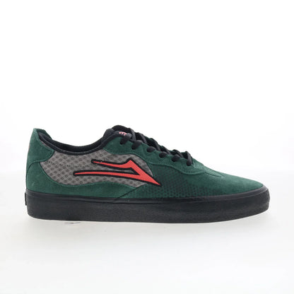 Lakai Essex Mens Green Suede Lace Up Skate Inspired Sneakers Shoes