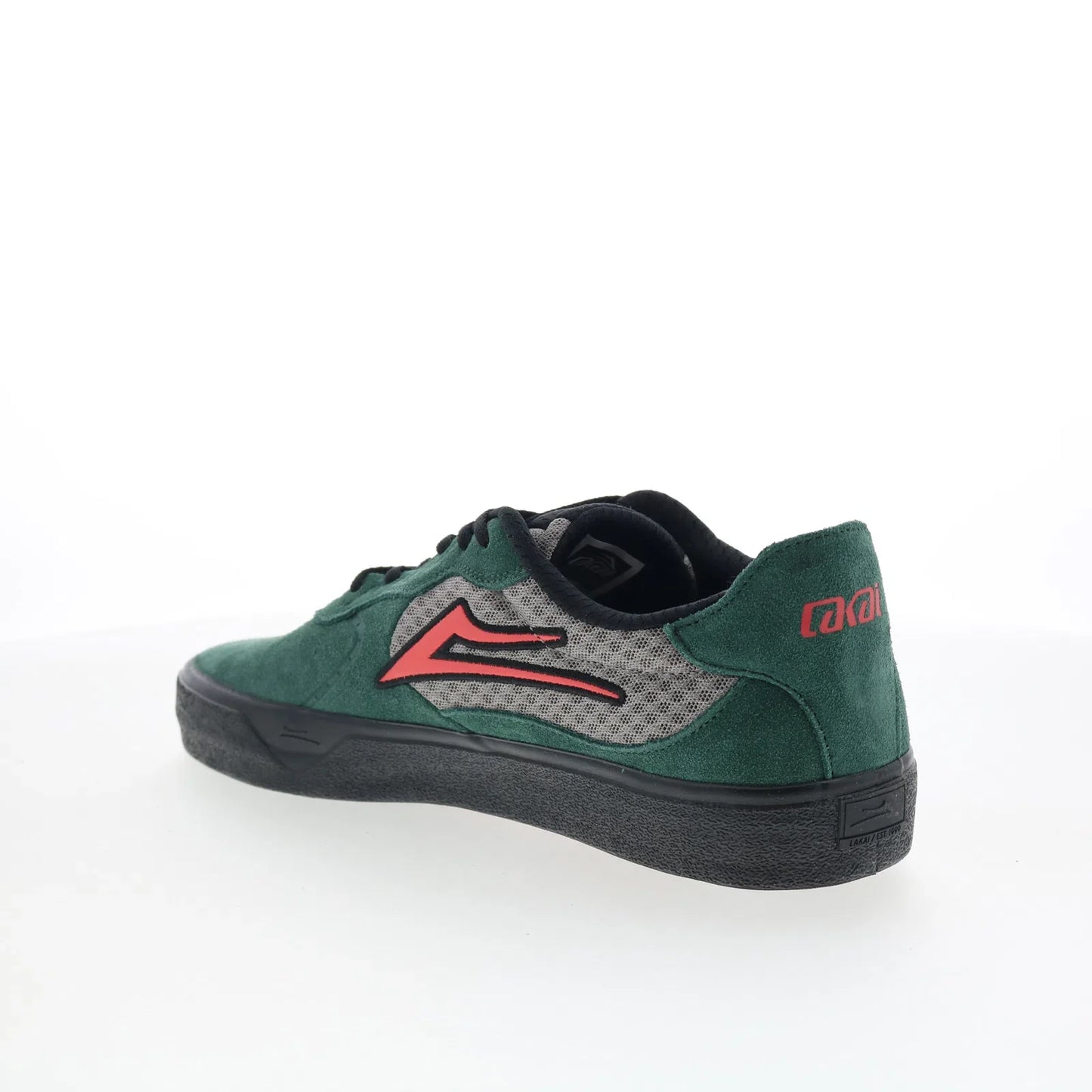 Lakai Essex Mens Green Suede Lace Up Skate Inspired Sneakers Shoes
