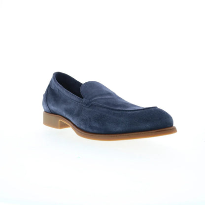 Di Bianco Etna Mens Blue Suede Slip On Loafers & Slip Ons Casual Shoes