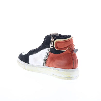 A.S. 98 Folie Mens White Canvas Zipper Lifestyle Sneakers Shoes
