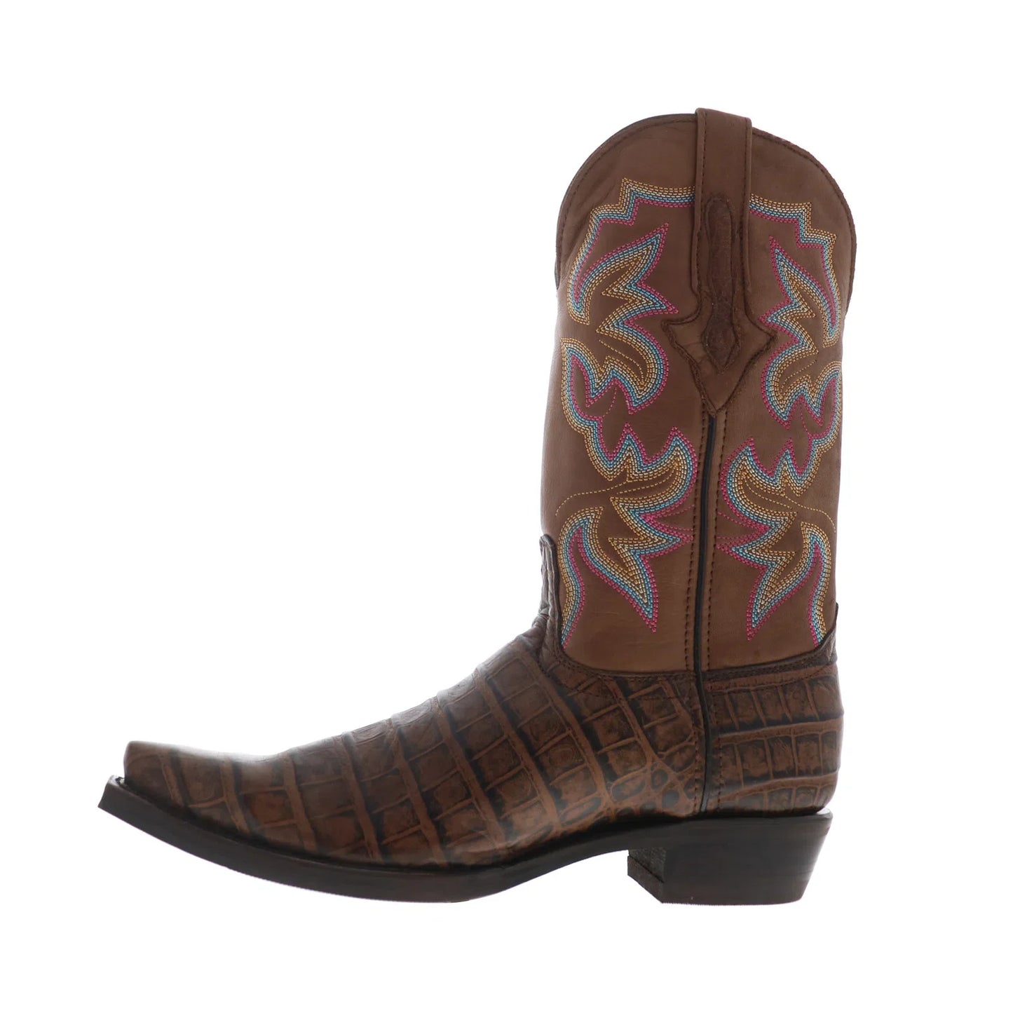 Dingo Gator Print Leather DI-128 Mens Brown Leather Cowboy Western Boots