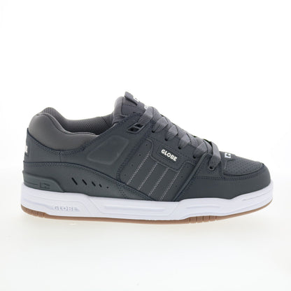 Globe Fusion GBFUS Mens Black Leather Lace Up Skate Inspired Sneakers Shoes