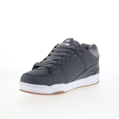 Globe Fusion GBFUS Mens Black Leather Lace Up Skate Inspired Sneakers Shoes