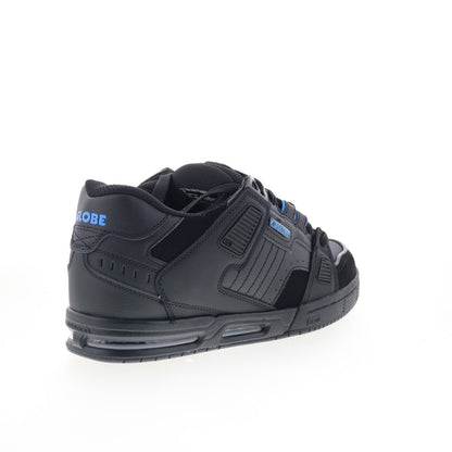 Globe Sabre GBSABR Mens Black Leather Lace Up Skate Inspired Sneakers Shoes
