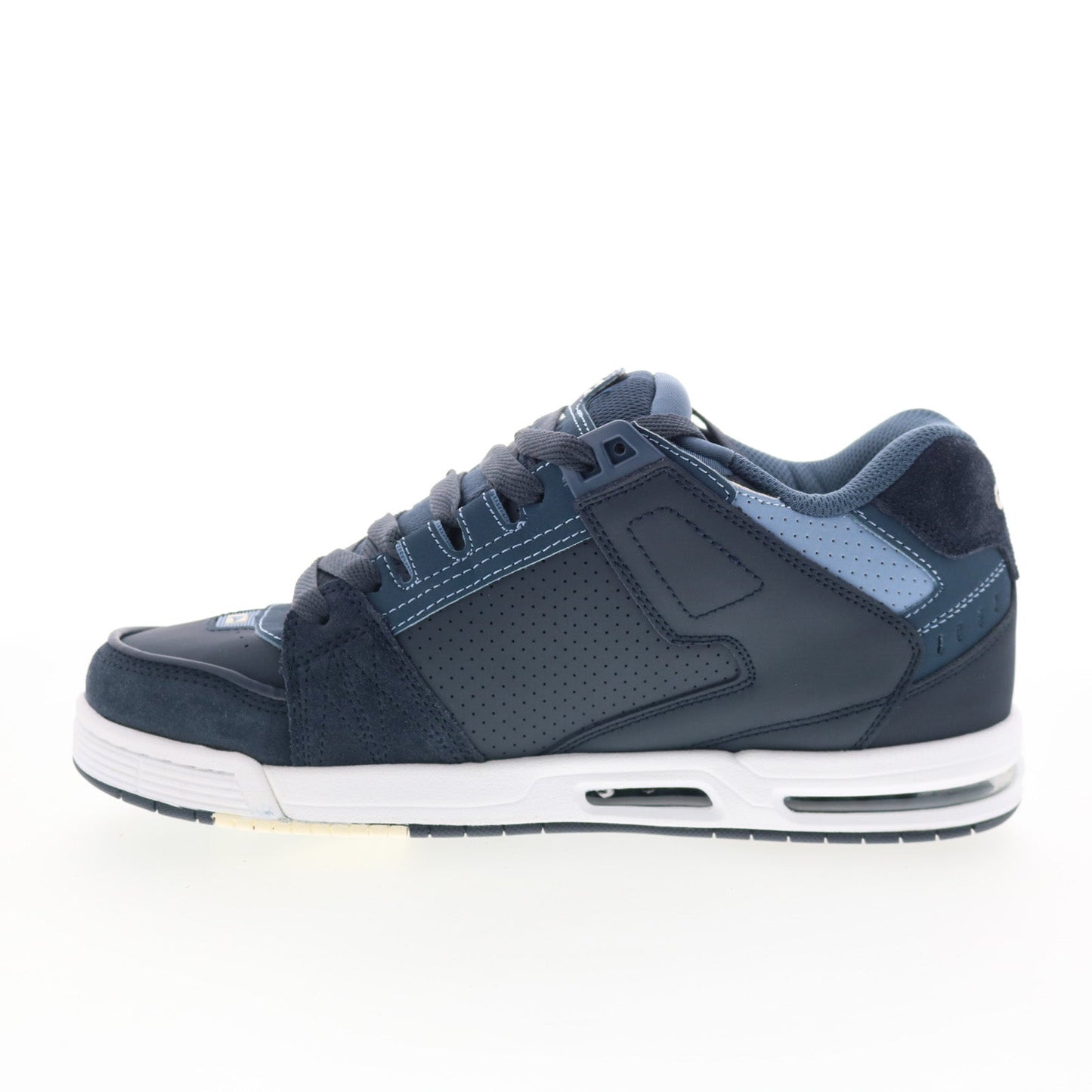 Globe Sabre GBSABR Mens Blue Leather Lace Up Skate Inspired Sneakers Shoes