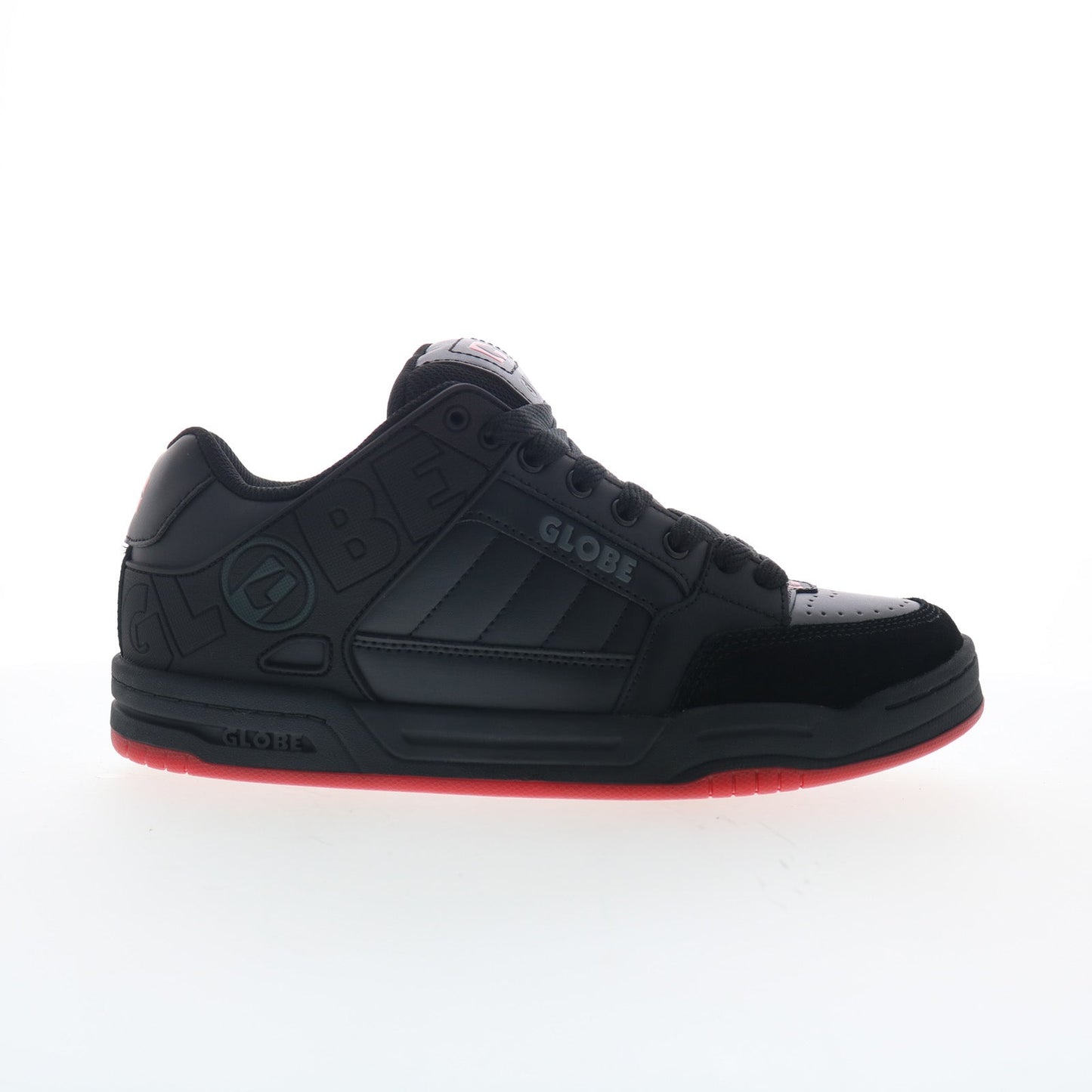 Globe Tilt GBTILT Mens Black Leather Lace Up Skate Inspired Sneakers Shoes
