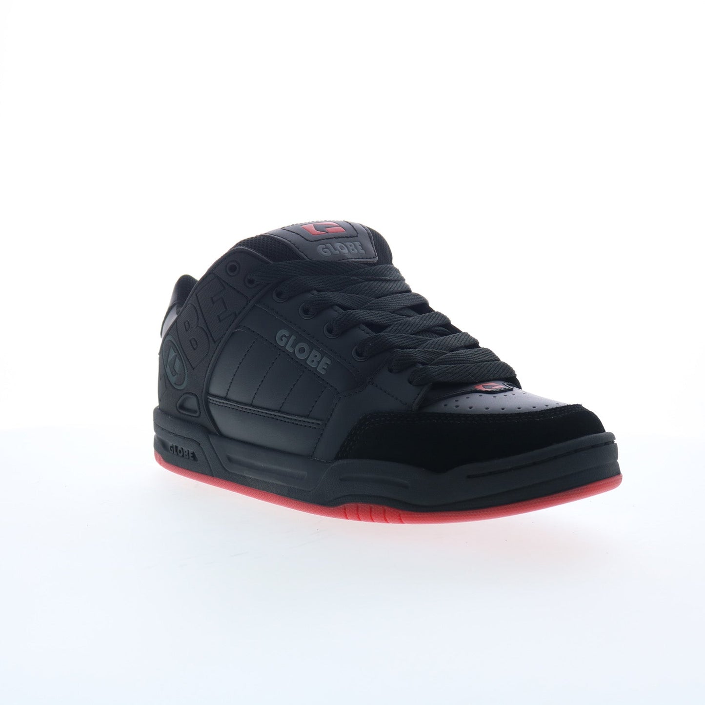 Globe Tilt GBTILT Mens Black Leather Lace Up Skate Inspired Sneakers Shoes
