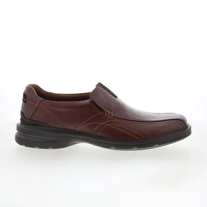 Clarks Gessler Step Mens Brown Wide Loafers & Slip Ons Casual Shoes