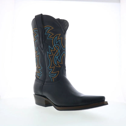 Dingo Gold Rush DI-152 Mens Black Leather Slip On Cowboy Western Boots