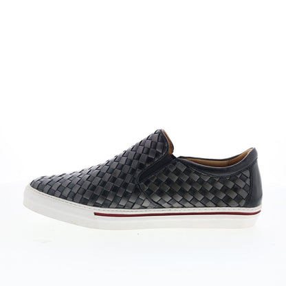 Robert Zur James True Glove Mens Black Leather Slip On Lifestyle Sneakers Shoes