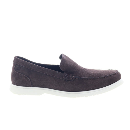 Rockport Jensen RMJENSEN Mens Brown Suede Loafers & Slip Ons Casual Shoes