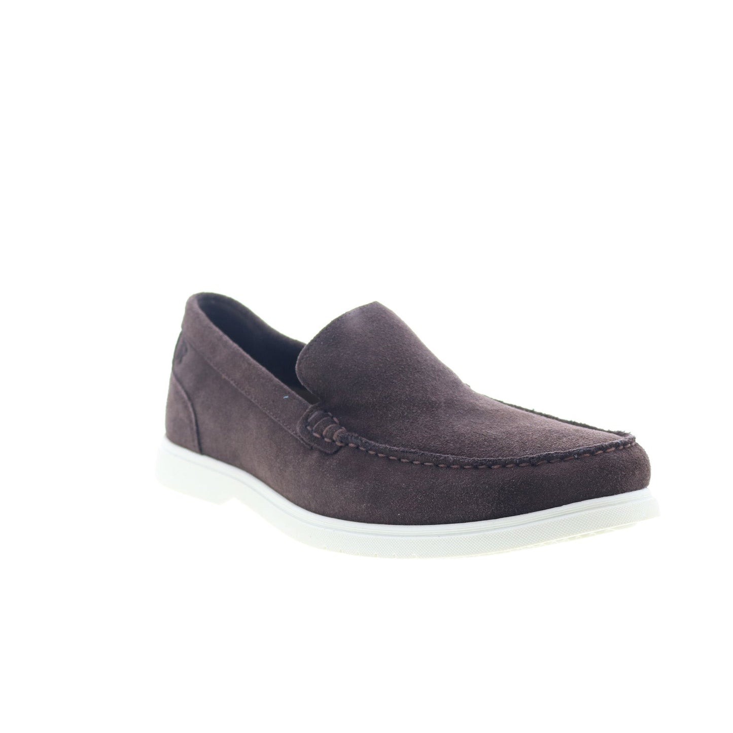 Rockport Jensen RMJENSEN Mens Brown Suede Loafers & Slip Ons Casual Shoes