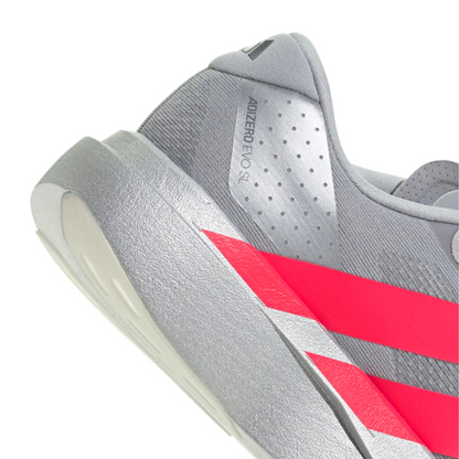 Adizero Evo SL Men's :Silver Metallic | Lucid Red