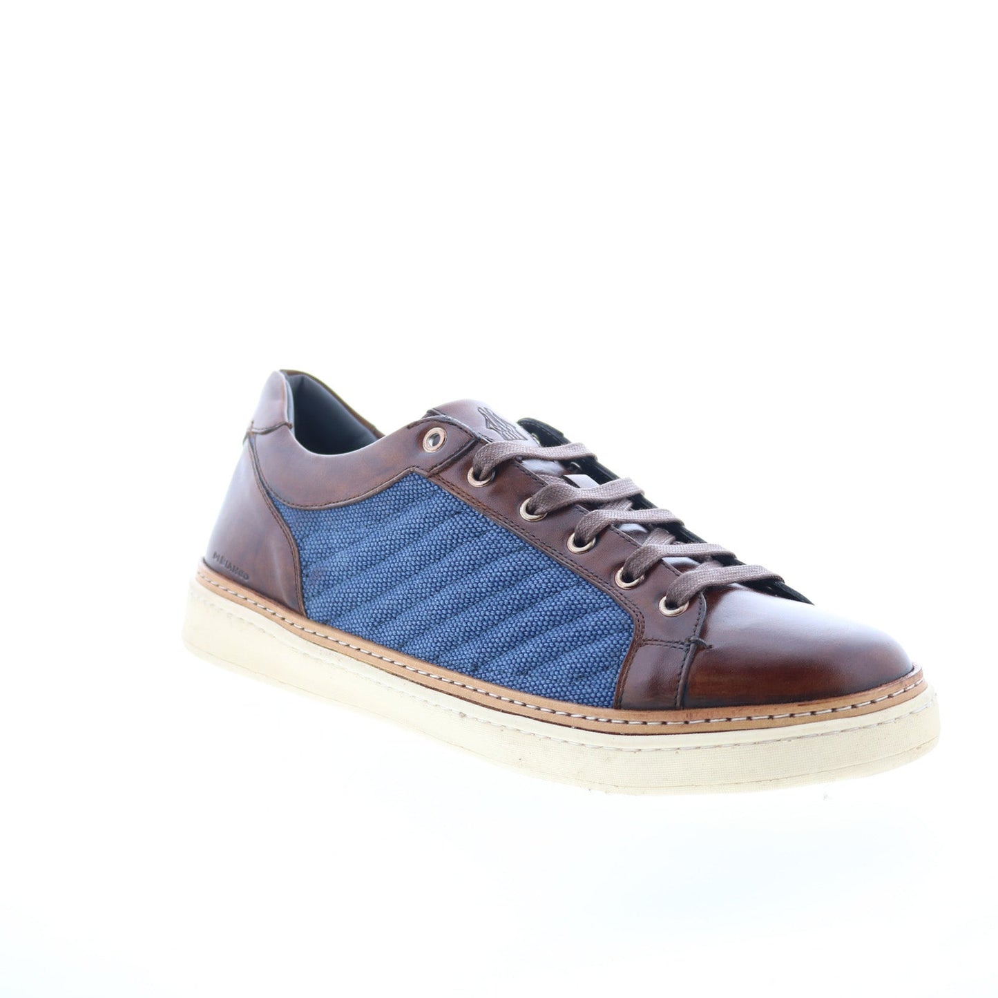 Di Bianco Laguna Sella Mens Brown Leather Lace Up Lifestyle Sneakers Shoes
