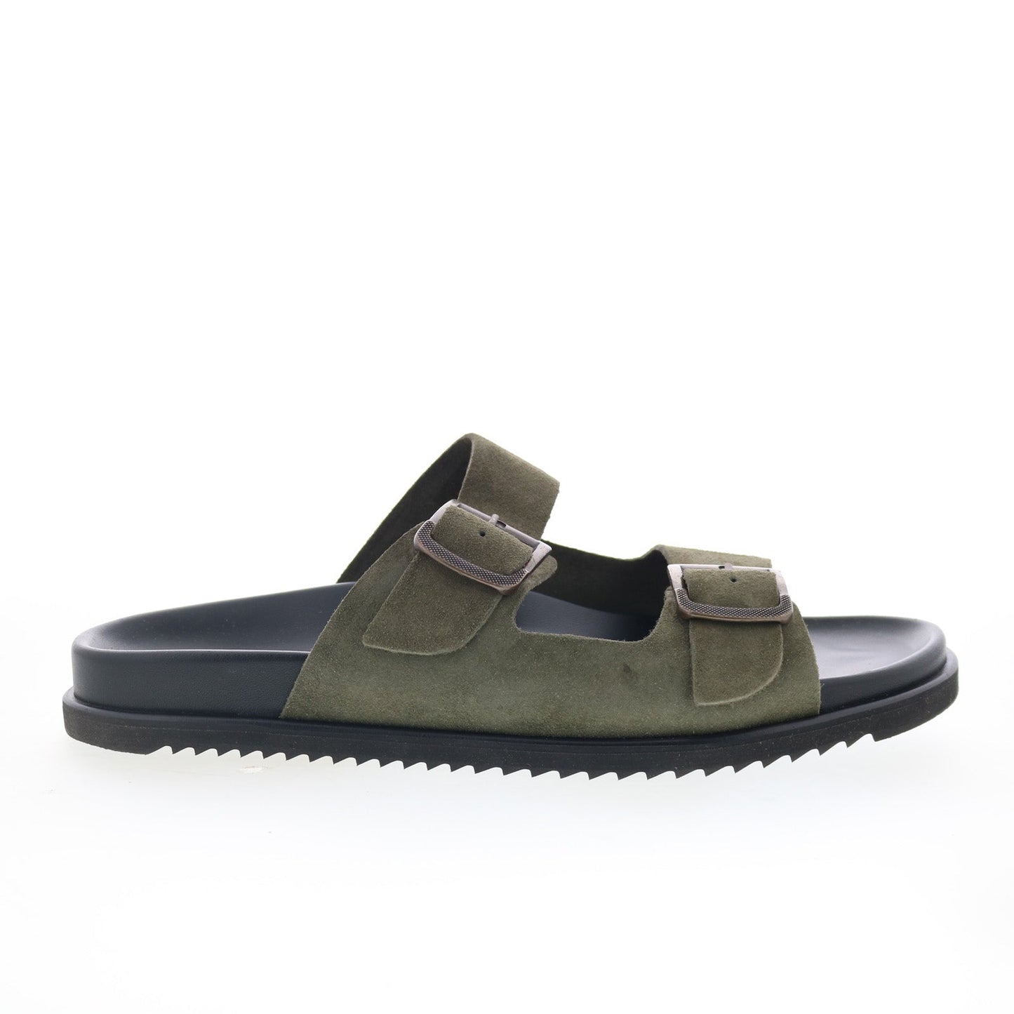 Aquatalia Byron Waterproof M103483 Mens Green Suede Sandals Slides Shoes