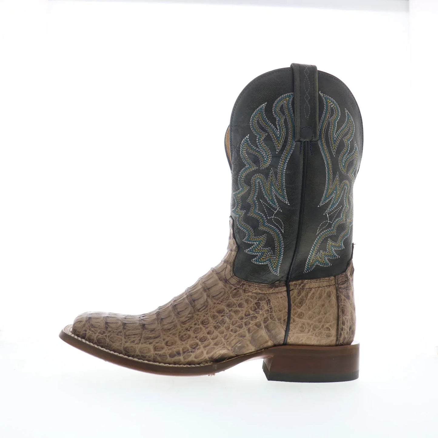Tony Lama Marfa Caiman TL5258 Mens Brown Wide Leather Cowboy Western Boots
