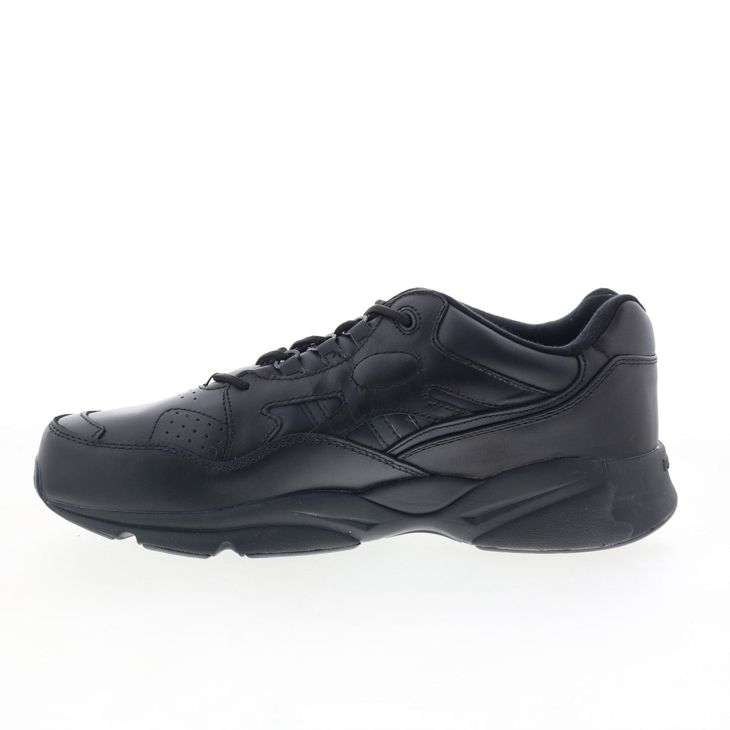 Propet Stark MAS022LBLK Mens Black Wide Leather Lifestyle Sneakers Shoes