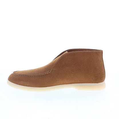 Bruno Magli Primo HI MB4PRHB1 Mens Brown Suede Slip On Casual Dress Boots