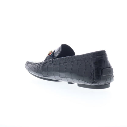 Mezlan Mez244 Mens Black Leather Loafers & Slip Ons Moccasin Shoes