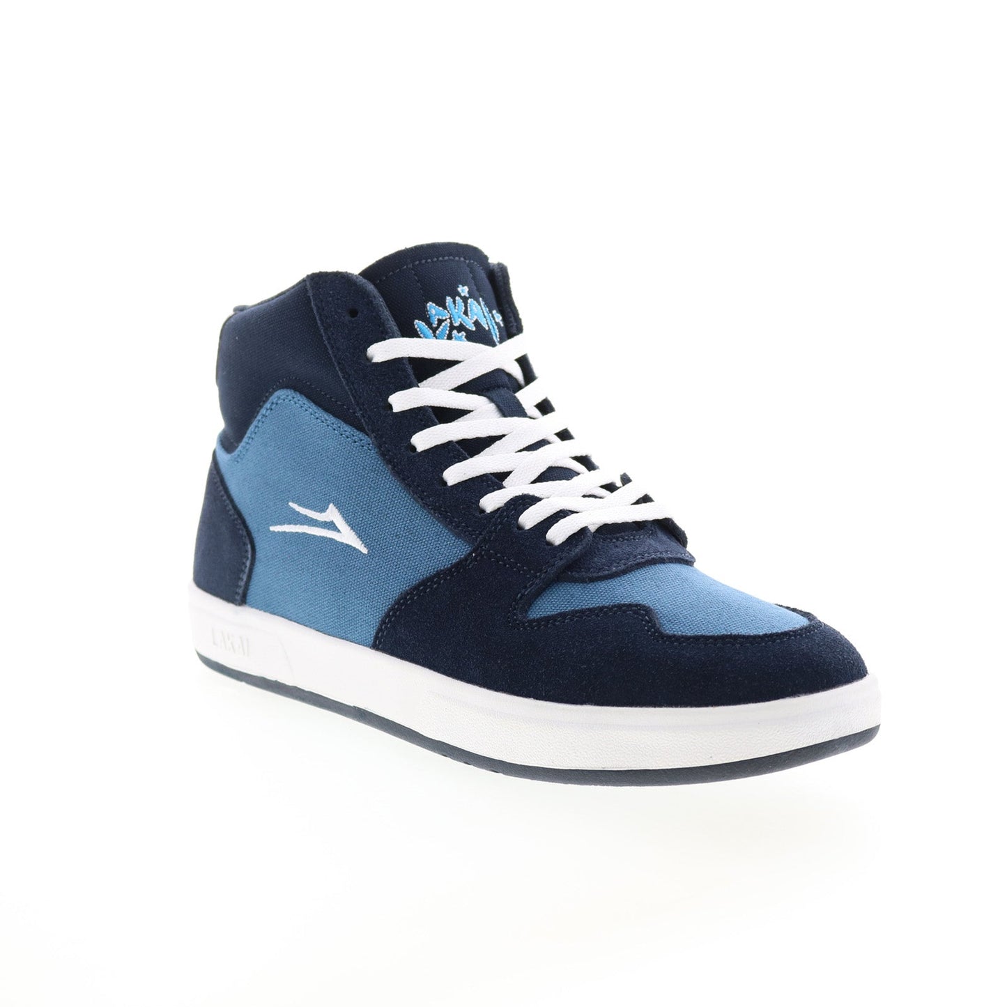 Lakai Villa MS4230140B00 Mens Blue Suede Skate Inspired Sneakers Shoes
