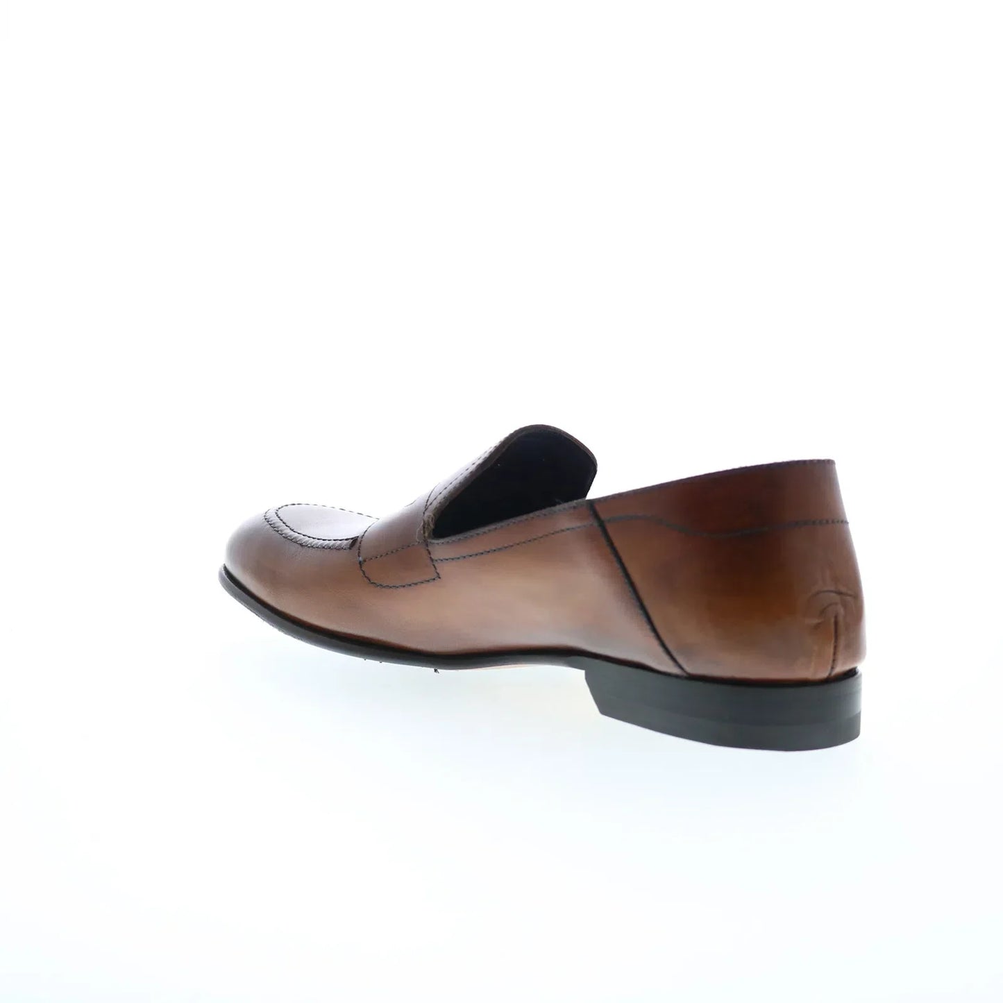 Di Bianco Nerano Mens Brown Leather Slip On Loafers & Slip Ons Penny Shoes