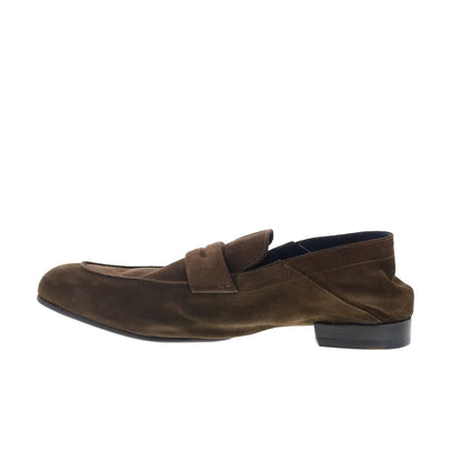 Di Bianco Otranto Mens Brown Suede Slip On Loafers & Slip Ons Penny Shoes