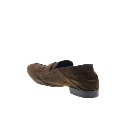 Di Bianco Otranto Mens Brown Suede Slip On Loafers & Slip Ons Penny Shoes