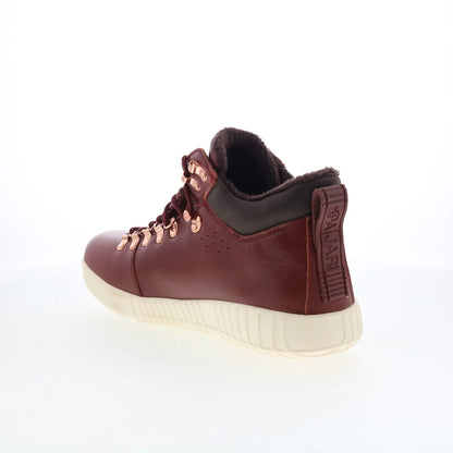 Pajar Pacer 79751 Mens Red Leather Lace Up Lifestyle Sneakers Shoes