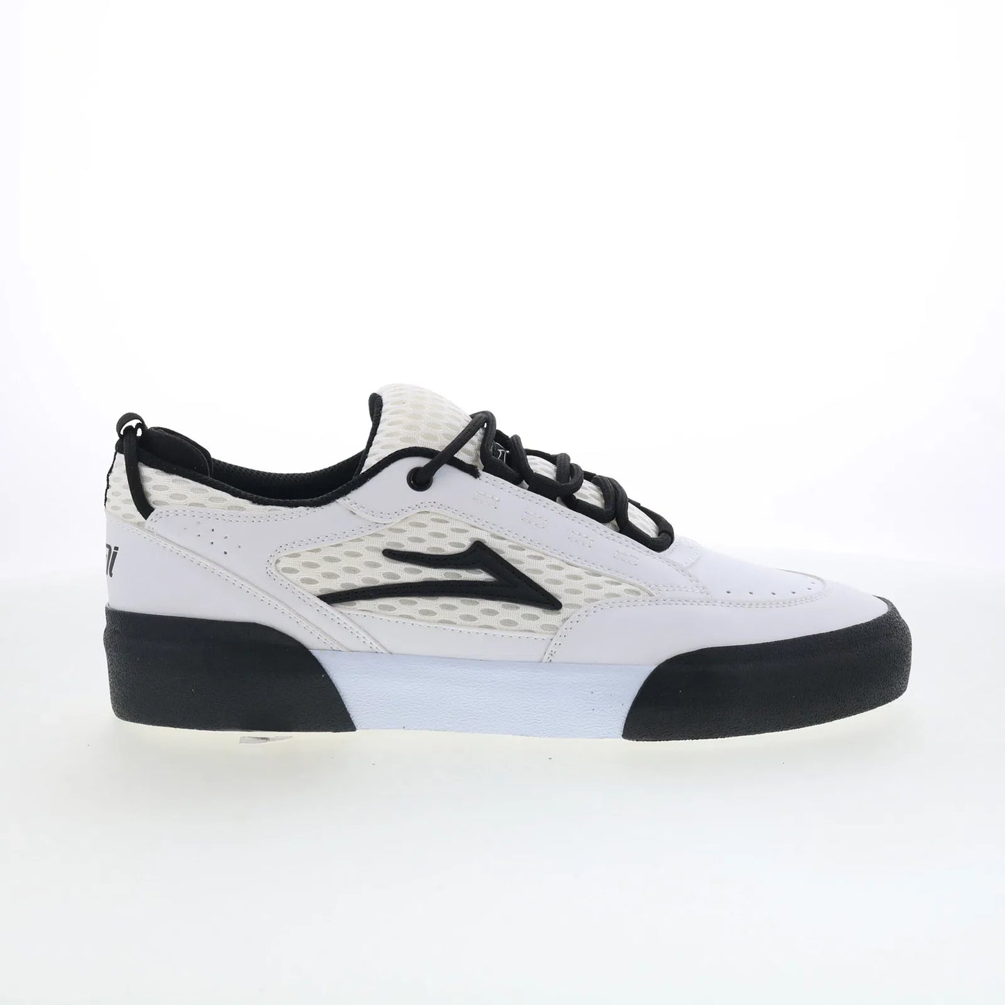 Lakai Payload Mens White Leather Lace Up Skate Inspired Sneakers Shoes