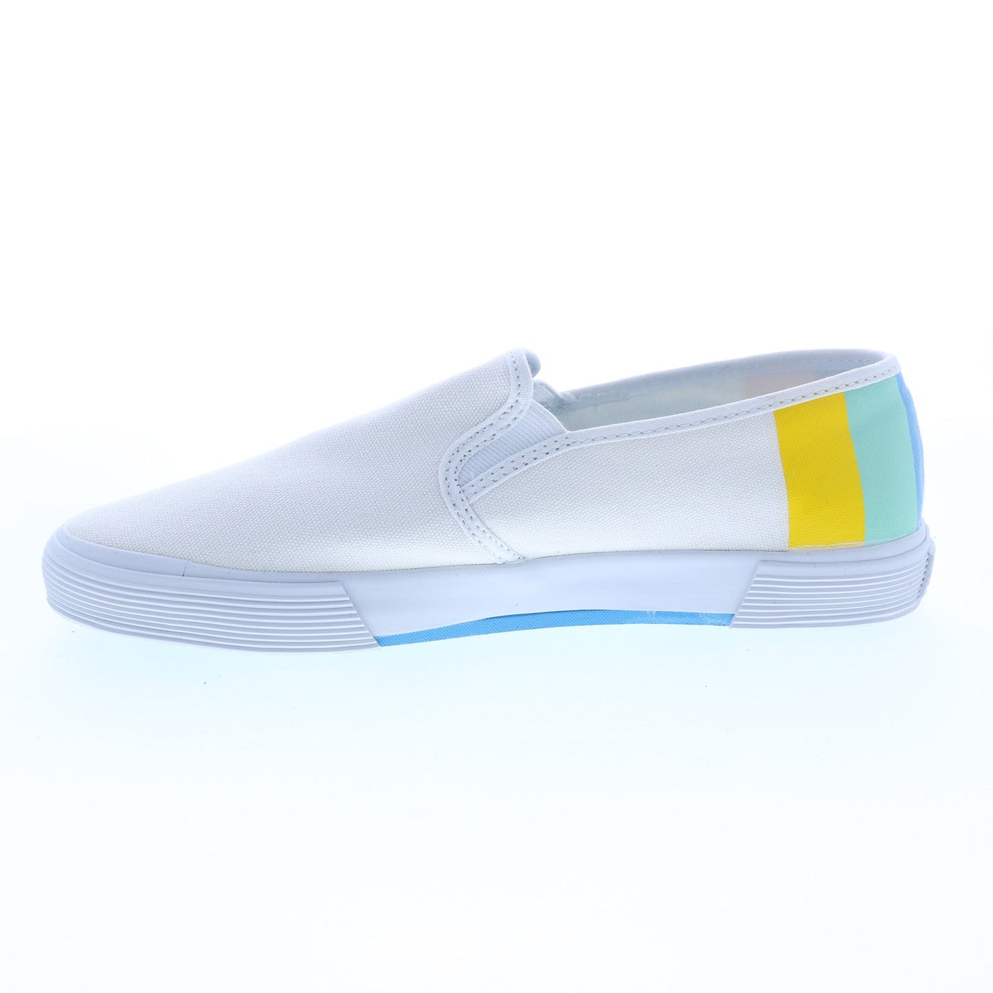 Original Penguin Sam Stripe Slip On Mens White Lifestyle Sneakers Shoes