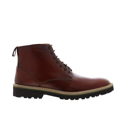 Steve Madden P-Krypto Mens Brown Leather Lace Up Casual Dress Boots