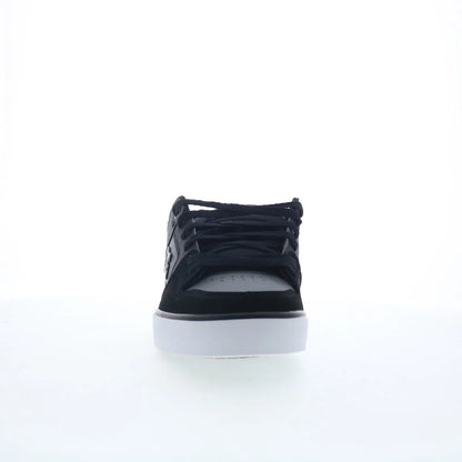 DC Pure 300660-XKSS Mens Gray Leather Lace Up Skate Inspired Sneakers Shoes