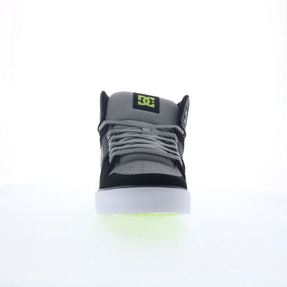 DC Pure High Top WC Mens Gray Leather Skate Inspired Sneakers Shoes