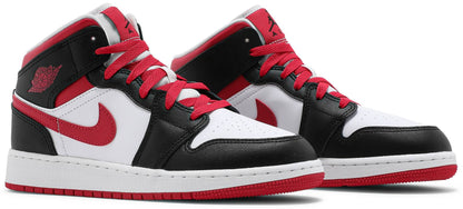 Nike Grade School Womens Air Jordan 1 Mid Sneakers - 'White Very Berry'