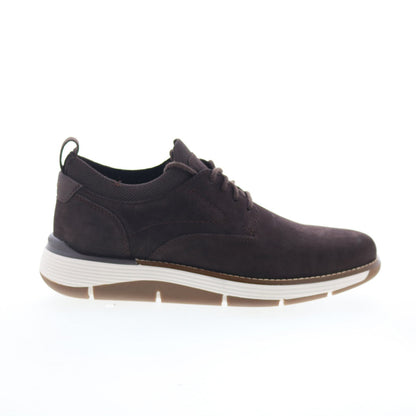 Rockport Lukah 2 Mens Brown Wide Leather Lace Up Lifestyle Sneakers Shoes
