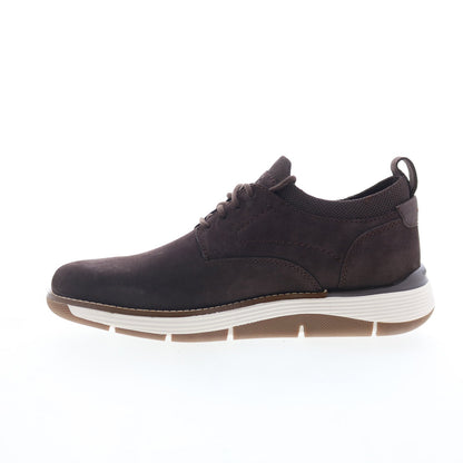 Rockport Lukah 2 Mens Brown Wide Leather Lace Up Lifestyle Sneakers Shoes