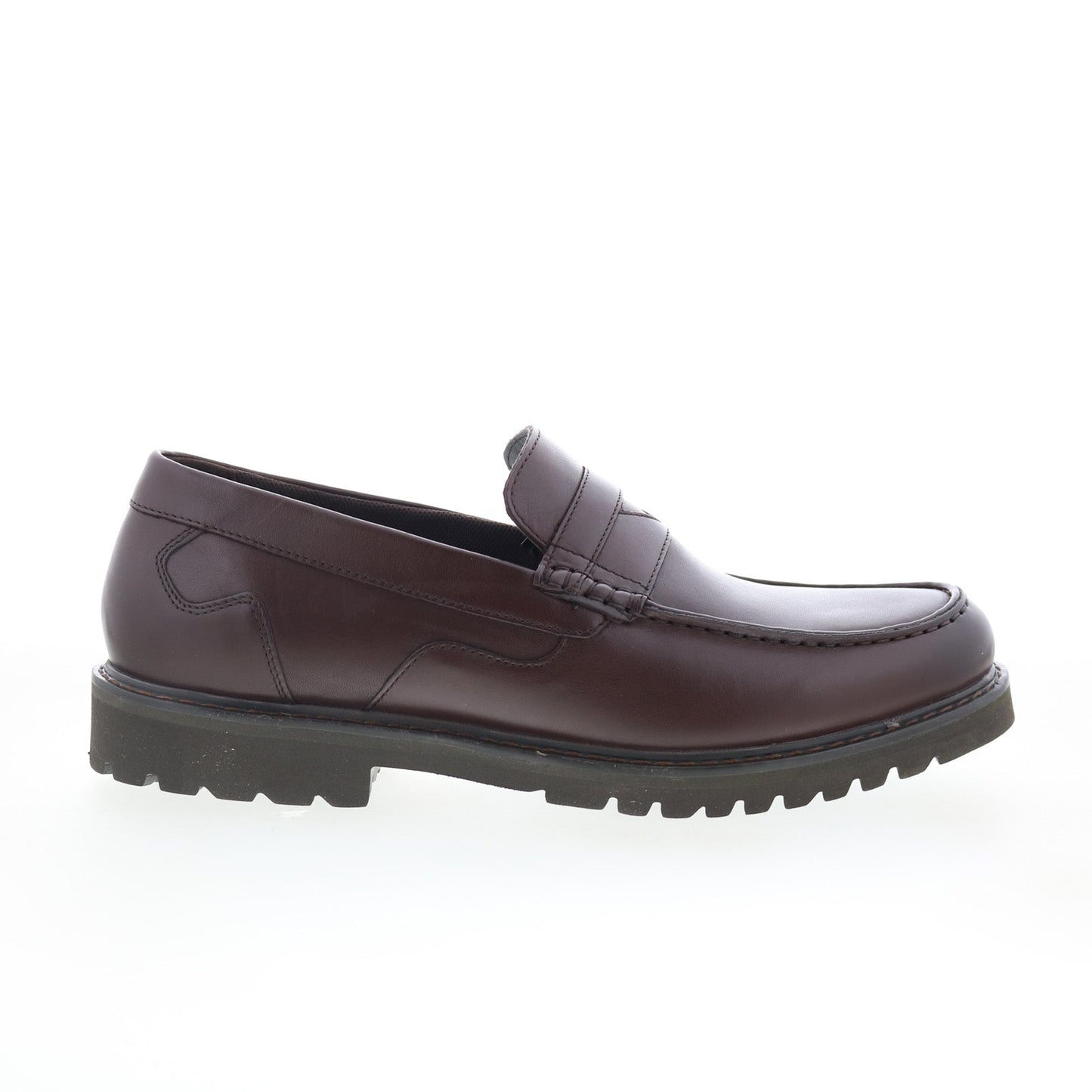 Rockport Maverick Penny Mens Brown Leather Loafers & Slip Ons Penny Shoes