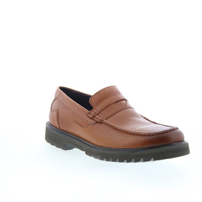 Rockport Maverick Penny Mens Brown Leather Loafers & Slip Ons Penny Shoes