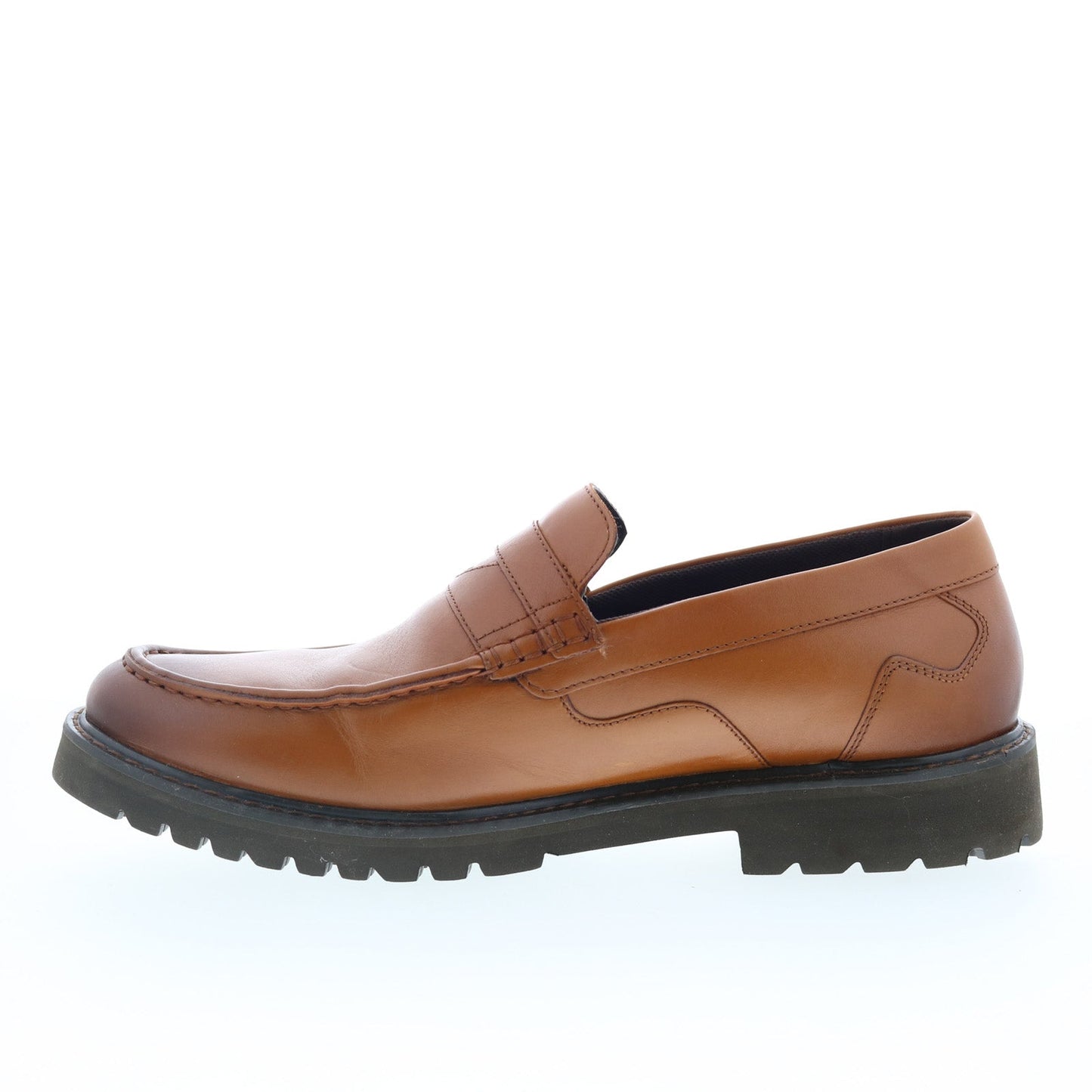 Rockport Maverick Penny Mens Brown Leather Loafers & Slip Ons Penny Shoes