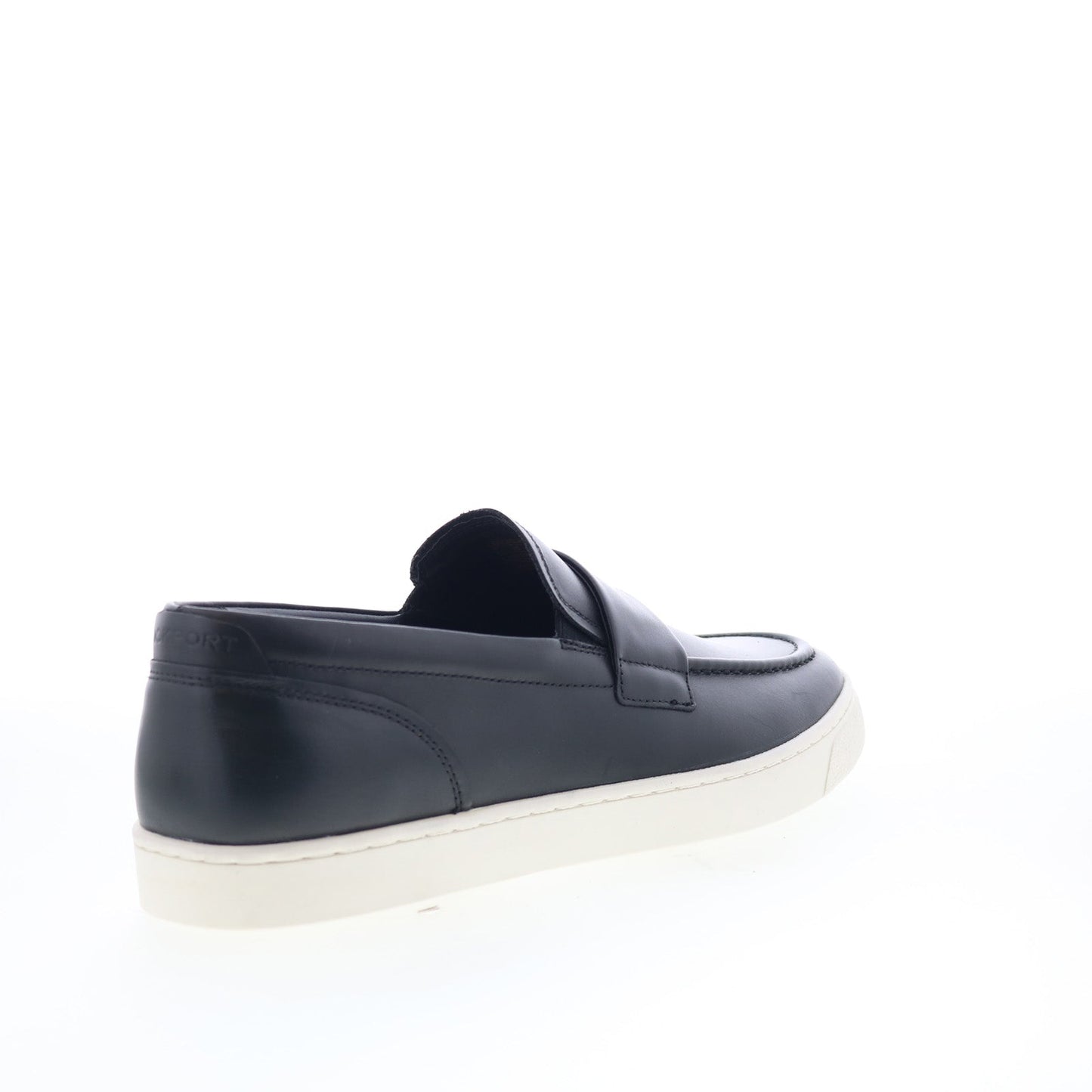 Rockport Reller RMRELLER Mens Black Wide Loafers & Slip Ons Casual Shoes