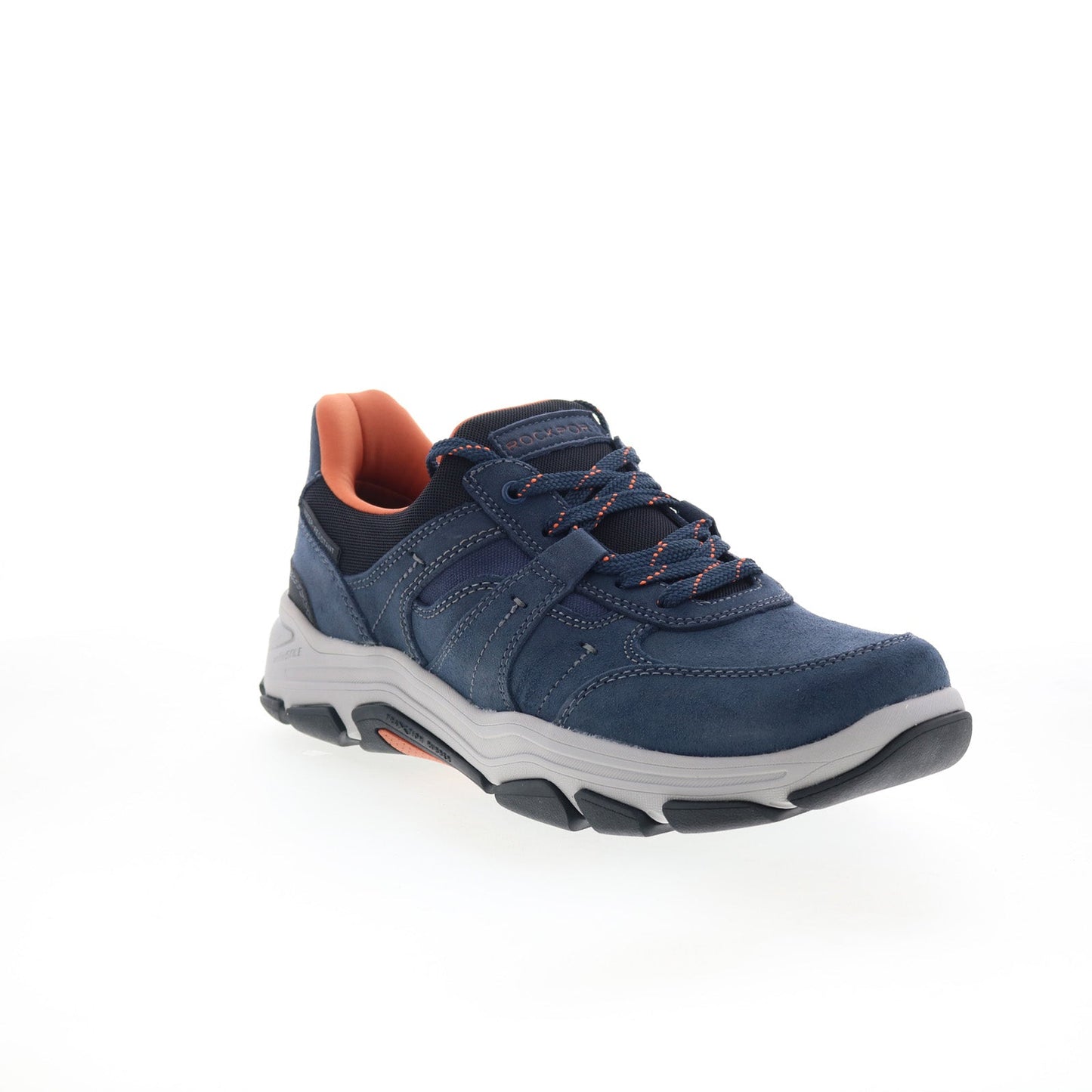 Rockport Rhett RMRHETT Mens Blue Suede Lace Up Lifestyle Sneakers Shoes
