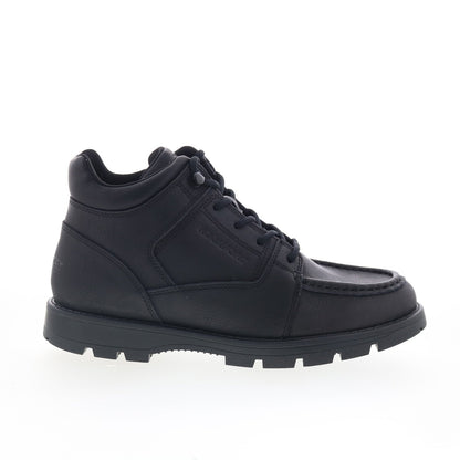 Rockport Umber RMUMBER Mens Black Leather Lace Up Casual Dress Boots
